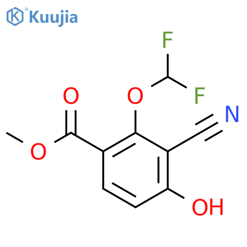 Methyl 3-cyano-2-difluoromethoxy-4-hydroxybenzoate structure