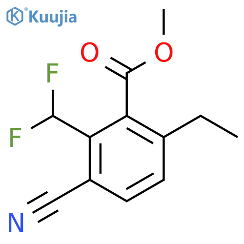 Methyl 3-cyano-2-difluoromethyl-6-ethylbenzoate structure