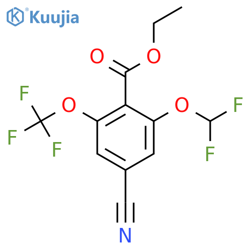 Ethyl 4-cyano-2-difluoromethoxy-6-(trifluoromethoxy)benzoate structure