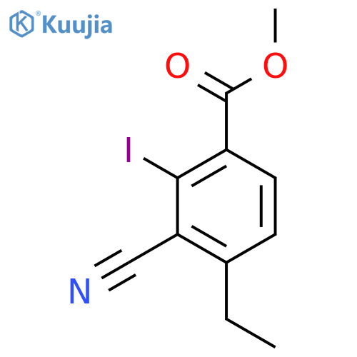 Methyl 3-cyano-4-ethyl-2-iodobenzoate structure