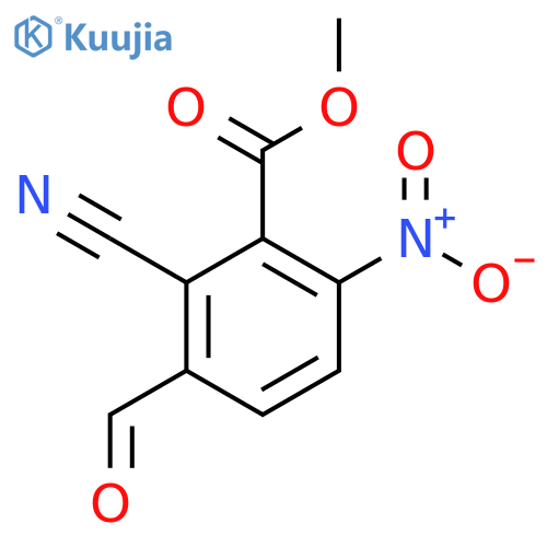 Methyl 2-cyano-3-formyl-6-nitrobenzoate structure