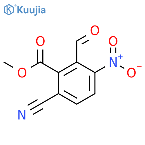 Methyl 6-cyano-2-formyl-3-nitrobenzoate structure