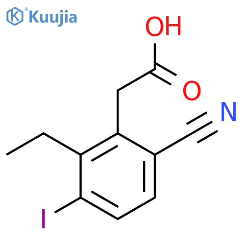 6-Cyano-2-ethyl-3-iodophenylacetic acid structure