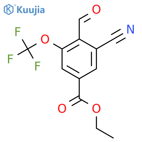 Ethyl 3-cyano-4-formyl-5-(trifluoromethoxy)benzoate structure