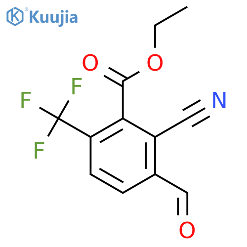 Ethyl 2-cyano-3-formyl-6-(trifluoromethyl)benzoate structure