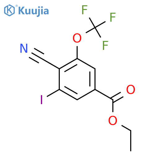 Ethyl 4-cyano-3-iodo-5-(trifluoromethoxy)benzoate structure