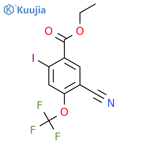 Ethyl 5-cyano-2-iodo-4-(trifluoromethoxy)benzoate structure
