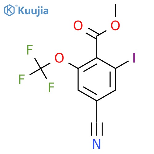 Methyl 4-cyano-2-iodo-6-(trifluoromethoxy)benzoate structure
