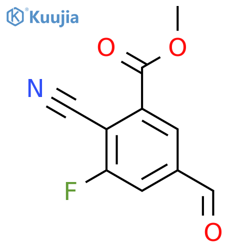 Methyl 2-cyano-3-fluoro-5-formylbenzoate structure