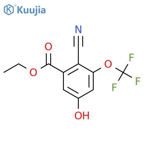 Ethyl 2-cyano-5-hydroxy-3-(trifluoromethoxy)benzoate structure