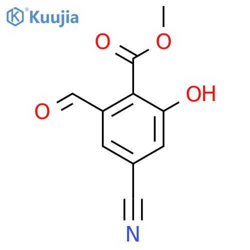 Methyl 4-cyano-2-formyl-6-hydroxybenzoate structure