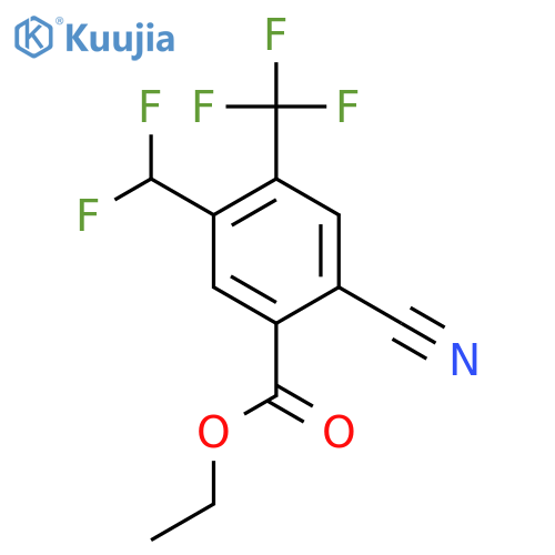 Ethyl 2-cyano-5-difluoromethyl-4-(trifluoromethyl)benzoate structure