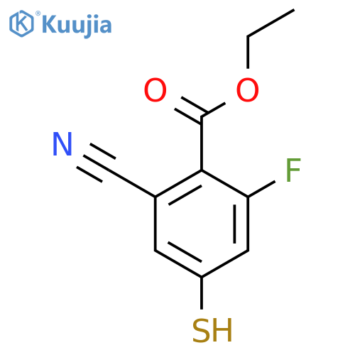 Ethyl 2-cyano-6-fluoro-4-mercaptobenzoate structure