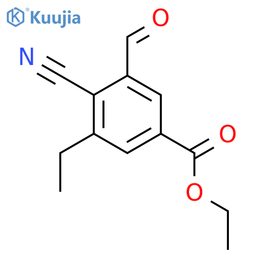 Ethyl 4-cyano-3-ethyl-5-formylbenzoate structure