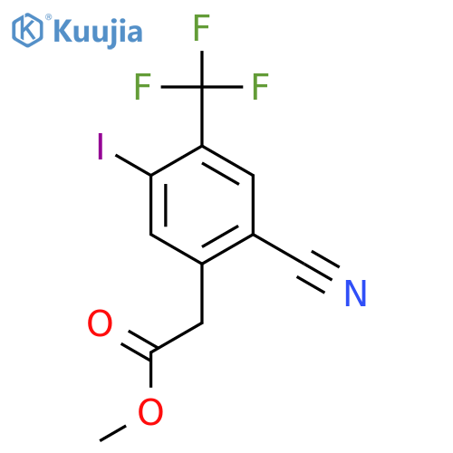 Methyl 2-cyano-5-iodo-4-(trifluoromethyl)phenylacetate structure