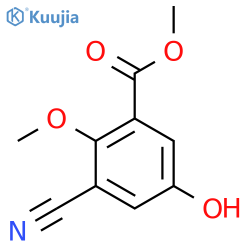 Methyl 3-cyano-5-hydroxy-2-methoxybenzoate structure