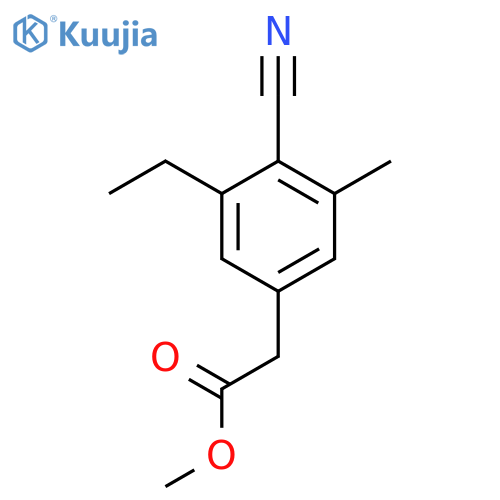 Methyl 4-cyano-3-ethyl-5-methylphenylacetate structure