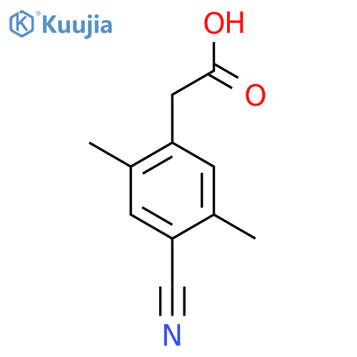 4-Cyano-2,5-dimethylphenylacetic acid structure