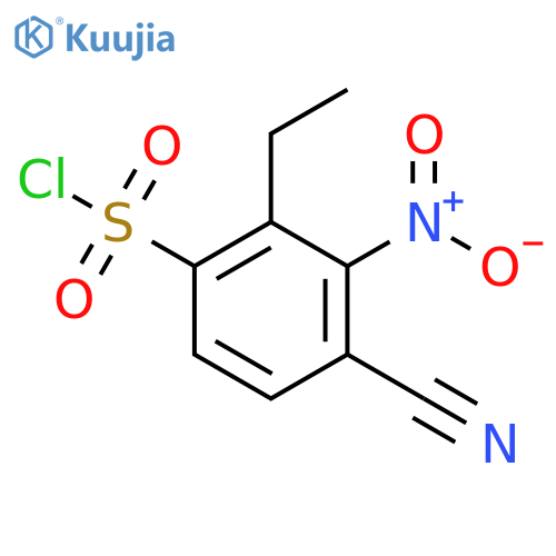 4-Cyano-2-ethyl-3-nitrobenzenesulfonyl chloride structure