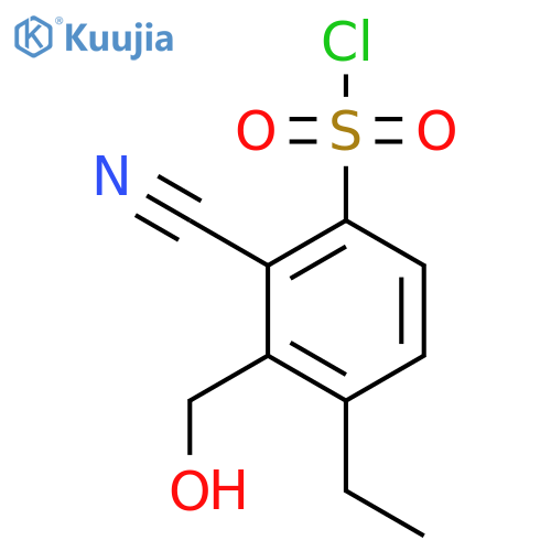 2-Cyano-4-ethyl-3-(hydroxymethyl)benzenesulfonyl chloride structure