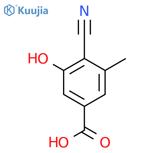 4-Cyano-3-hydroxy-5-methylbenzoic acid structure