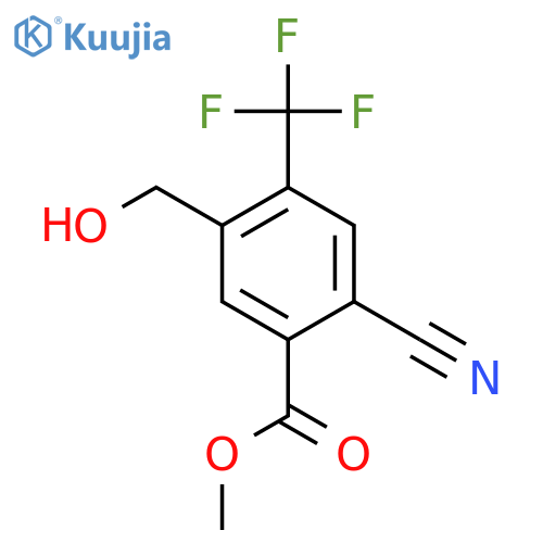 Methyl 2-cyano-5-hydroxymethyl-4-(trifluoromethyl)benzoate structure