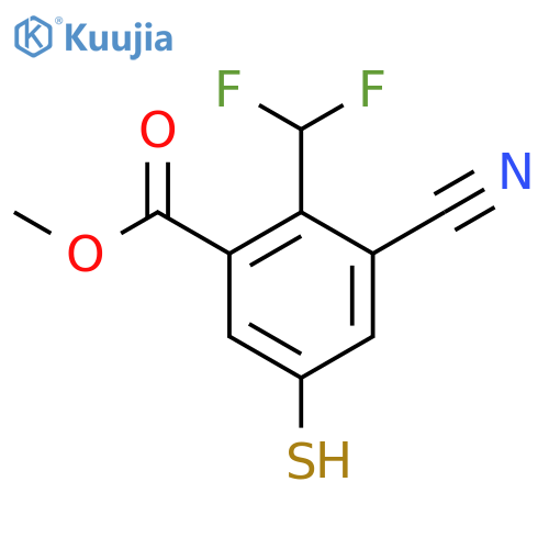 Methyl 3-cyano-2-difluoromethyl-5-mercaptobenzoate structure
