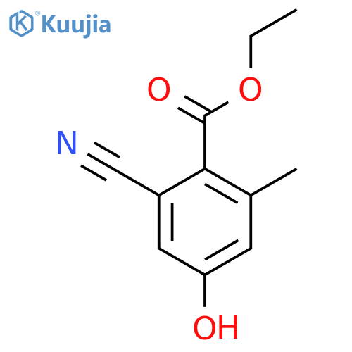 Ethyl 2-cyano-4-hydroxy-6-methylbenzoate structure