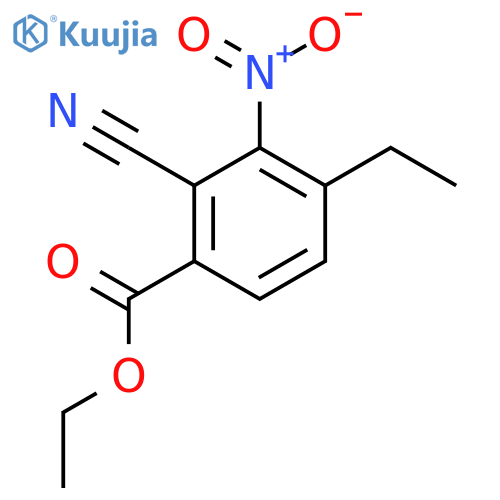 Ethyl 2-cyano-4-ethyl-3-nitrobenzoate structure
