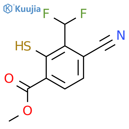 Methyl 4-cyano-3-difluoromethyl-2-mercaptobenzoate structure