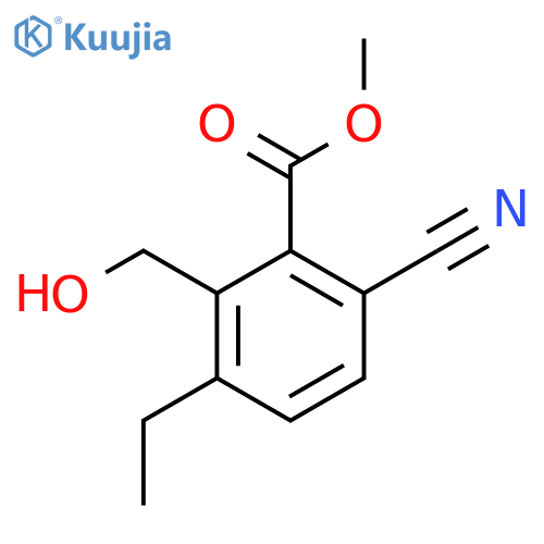 Methyl 6-cyano-3-ethyl-2-(hydroxymethyl)benzoate structure