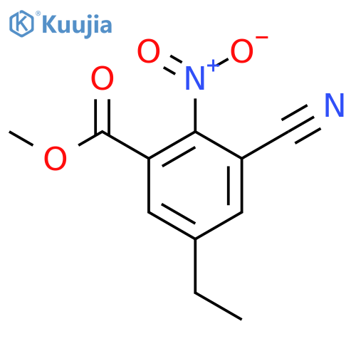 Methyl 3-cyano-5-ethyl-2-nitrobenzoate structure