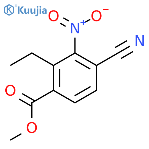 Methyl 4-cyano-2-ethyl-3-nitrobenzoate structure