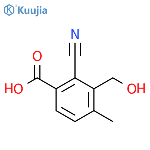 2-Cyano-3-hydroxymethyl-4-methylbenzoic acid structure