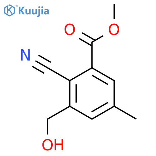 Methyl 2-cyano-3-hydroxymethyl-5-methylbenzoate structure