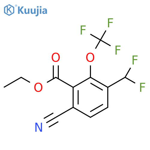 Ethyl 6-cyano-3-difluoromethyl-2-(trifluoromethoxy)benzoate structure