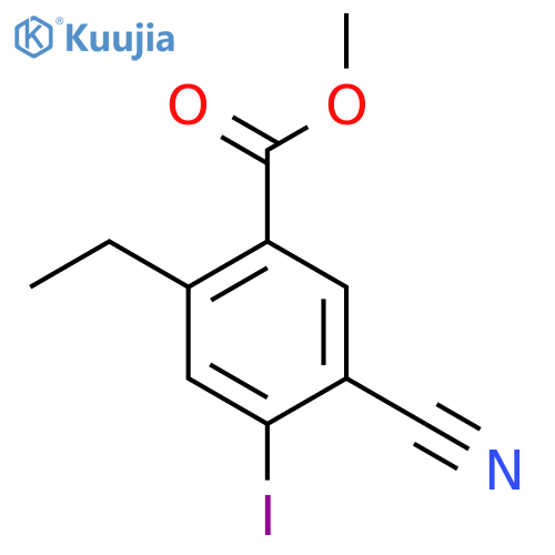 Methyl 5-cyano-2-ethyl-4-iodobenzoate structure