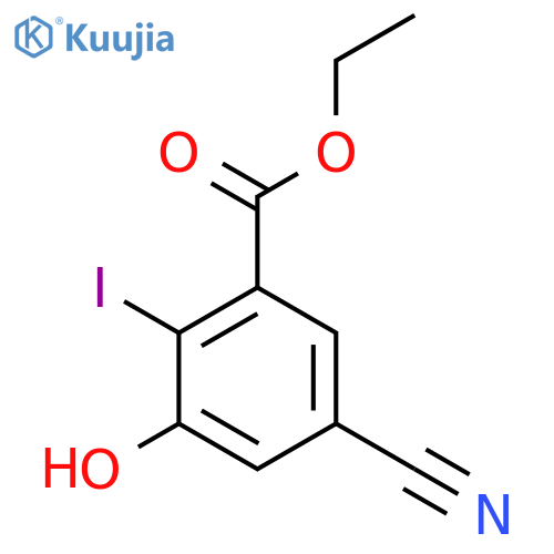 Ethyl 5-cyano-3-hydroxy-2-iodobenzoate structure