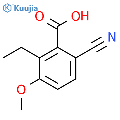 6-Cyano-2-ethyl-3-methoxybenzoic acid structure