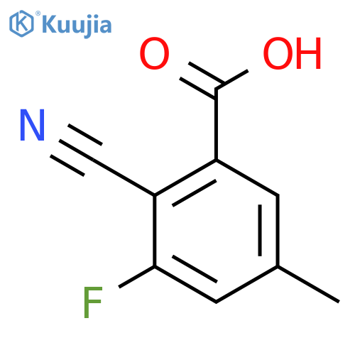 2-Cyano-3-fluoro-5-methylbenzoic acid structure