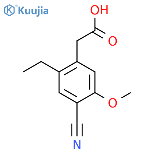 4-Cyano-2-ethyl-5-methoxyphenylacetic acid structure
