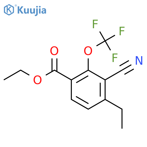 Ethyl 3-cyano-4-ethyl-2-(trifluoromethoxy)benzoate structure