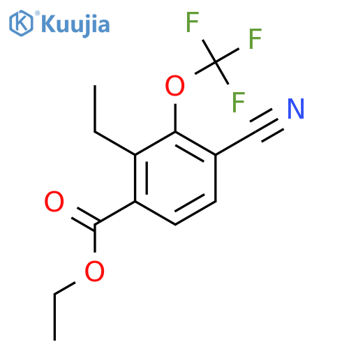Ethyl 4-cyano-2-ethyl-3-(trifluoromethoxy)benzoate structure
