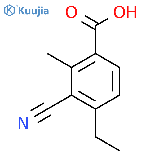 3-Cyano-4-ethyl-2-methylbenzoic acid structure
