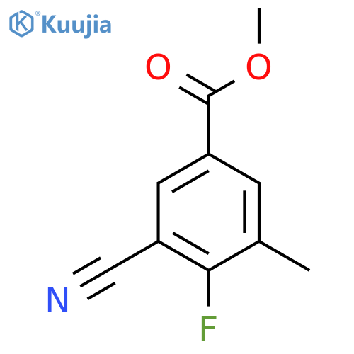 Methyl 3-cyano-4-fluoro-5-methylbenzoate structure