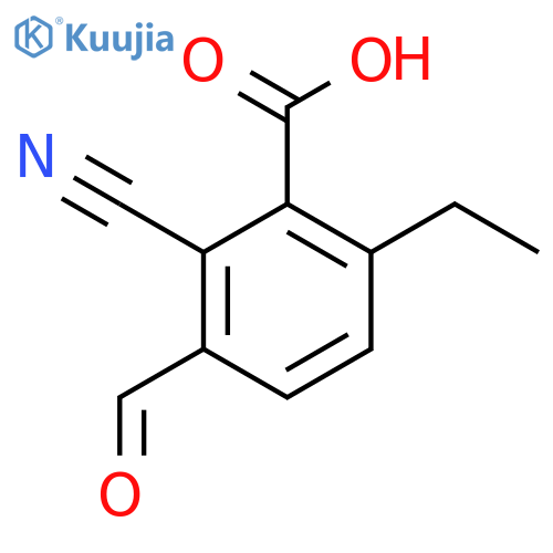 2-Cyano-6-ethyl-3-formylbenzoic acid structure
