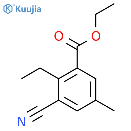 Ethyl 3-cyano-2-ethyl-5-methylbenzoate structure