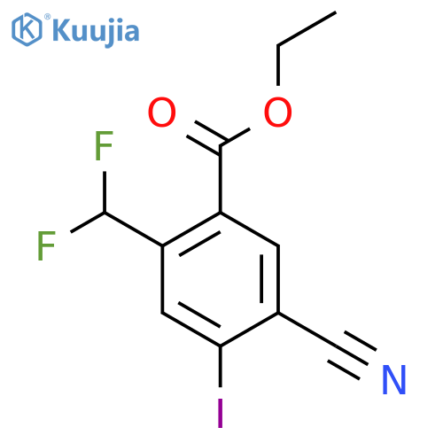 Ethyl 5-cyano-2-difluoromethyl-4-iodobenzoate structure