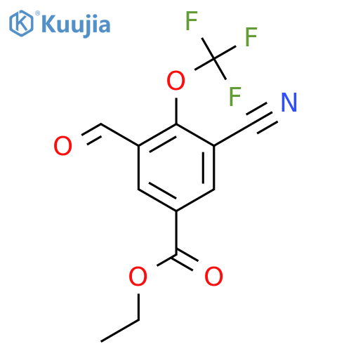 Ethyl 3-cyano-5-formyl-4-(trifluoromethoxy)benzoate structure