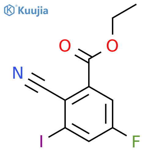 Ethyl 2-cyano-5-fluoro-3-iodobenzoate structure